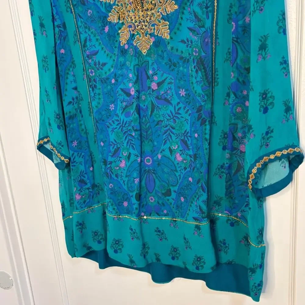 Soft Surroundings beaded sequin Tunic top